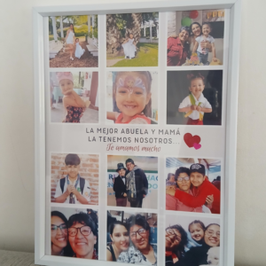 Cuadro Personalizado en Vidrio con Marco Acrílico 30 x 40 cm – Diseño Exclusivo